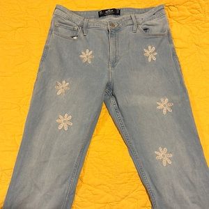 Hollister embroidered flare jeans